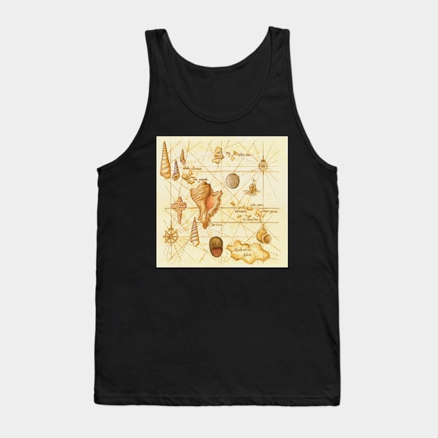 Sea with Shells Tank Top by astrongwater